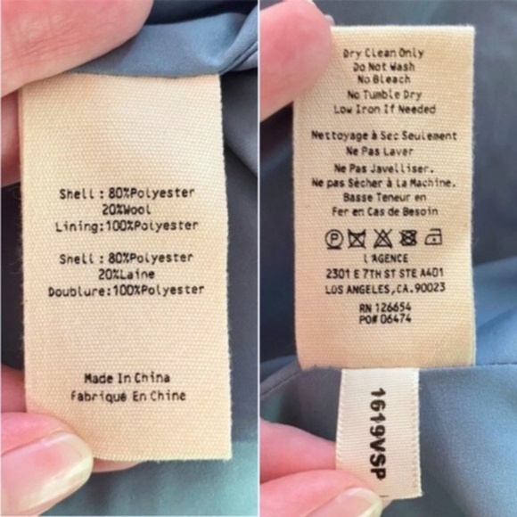 NEW L'Agence Angelina Tweed Blazer Blue/Orange Multi 0 - Picture 15 of 15